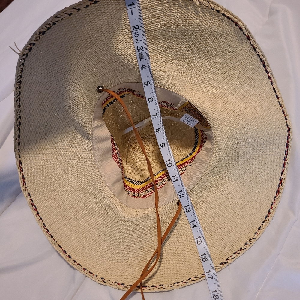 Scala Collezione Floppy Japanese Straw Hat with Leather Chin Strap - Picture 9 of 9